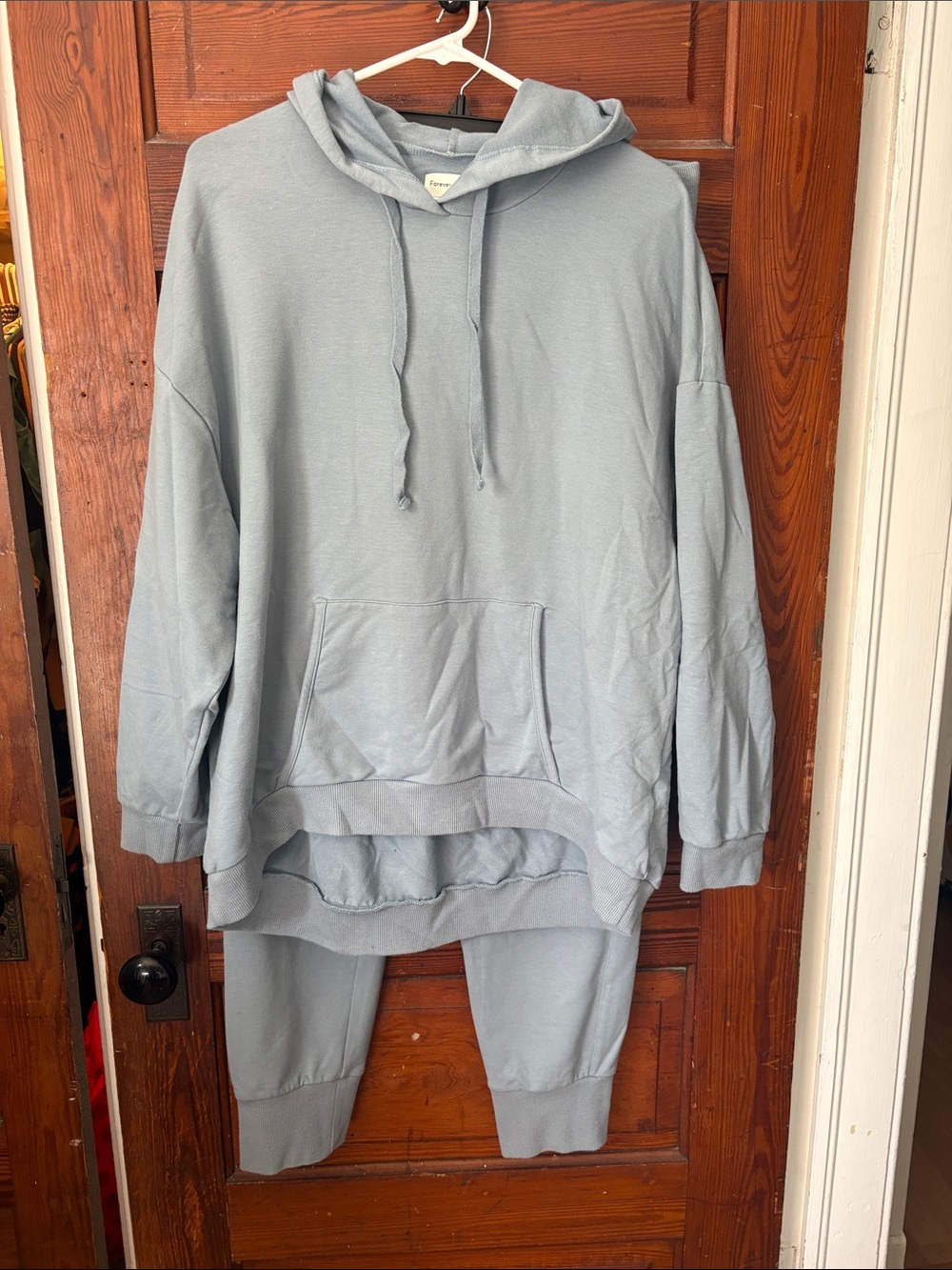NYDJ Forever Comfort SZ M light dusty blue Hoodie and Sweatpants Set